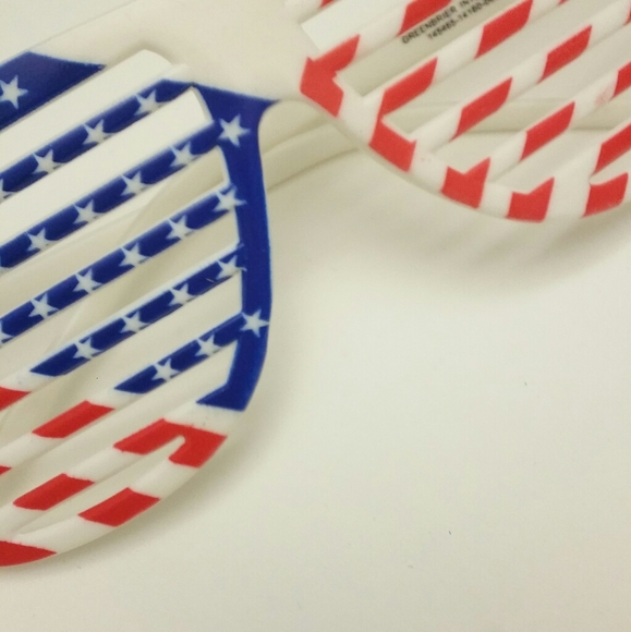 Sunglasses Red White and Blue Aviators - Picture 3 of 4